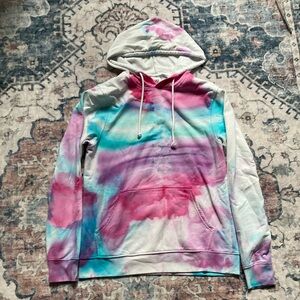Make Market Pink and Blue Tie-Dye Hoodie